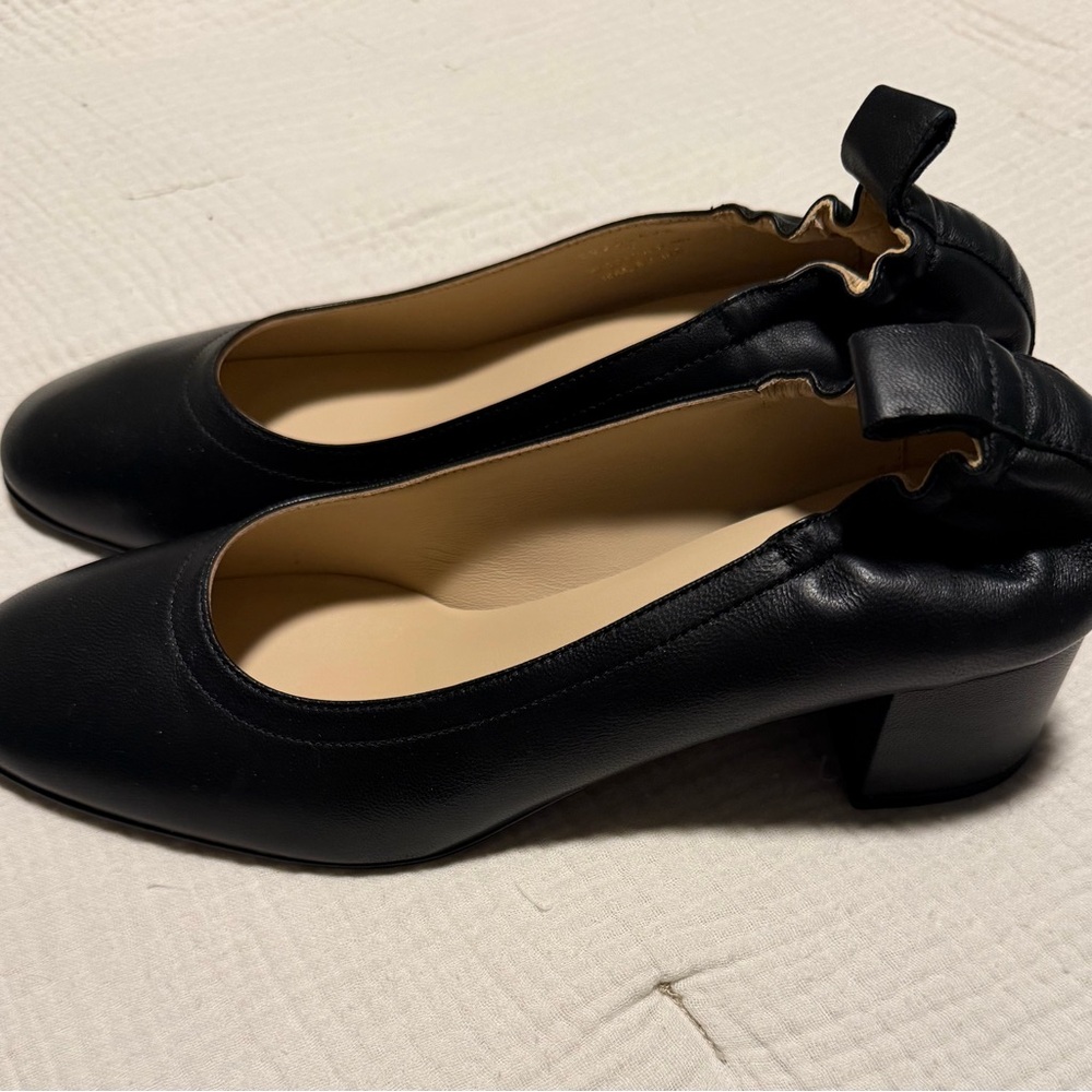 Everlane Black Leather Day Heel - Picture 2 of 6